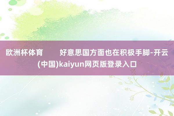 欧洲杯体育        好意思国方面也在积极手脚-开云(中国)kaiyun网页版登录入口